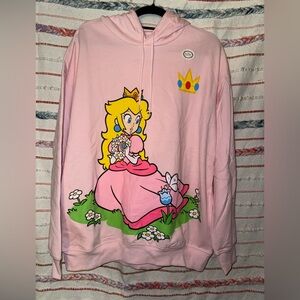 Nintendo Princess Peach Pink Super Mario Hoodie - Will fit M-L - NWOT
